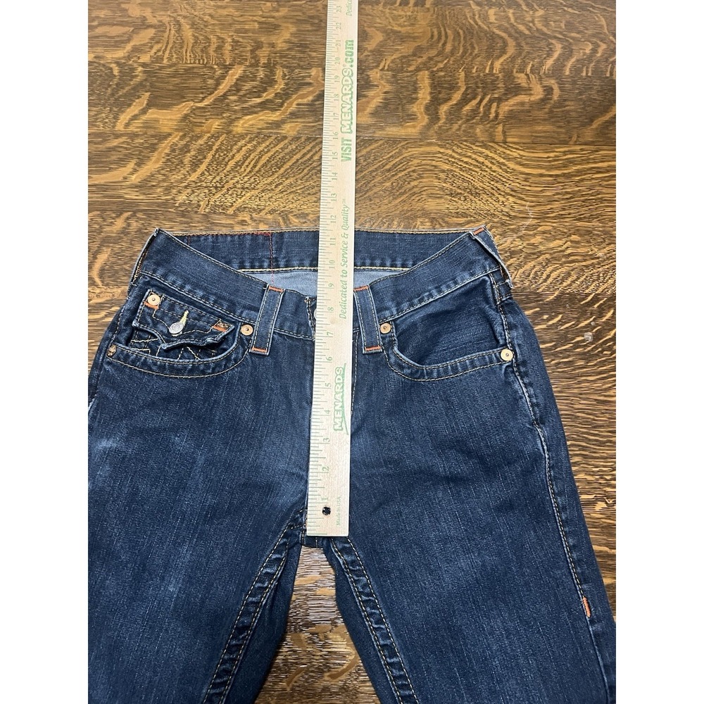 Vintage True Religion Skinny Jeans Womens 27 Dark Wash Flap Pocket Y2K - Picture 8 of 8